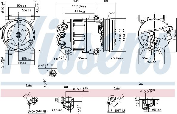 Nissens 890211 - Compressore, Climatizzatore autozon.pro