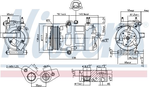 Nissens 890217 - Compressore, Climatizzatore autozon.pro