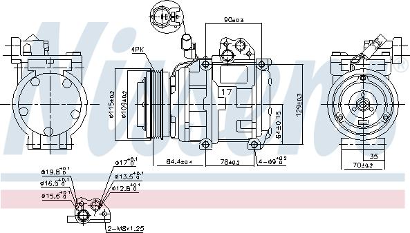 Nissens 890282 - Compressore, Climatizzatore autozon.pro