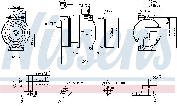 Nissens 89028 - Compressore, Climatizzatore autozon.pro