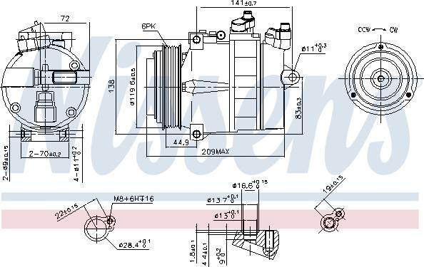 Nissens 89022 - Compressore, Climatizzatore autozon.pro