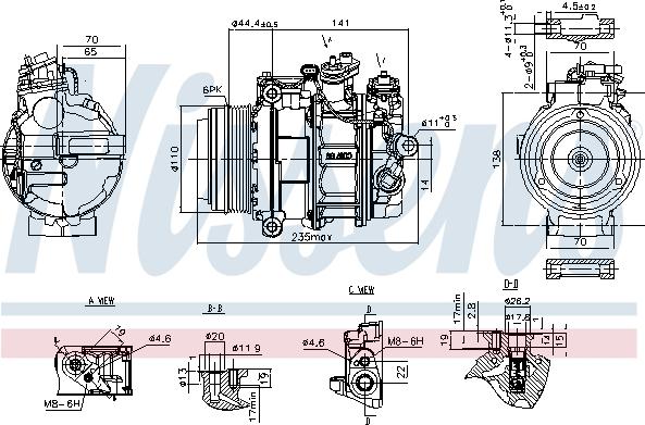 Nissens 890749 - Compressore, Climatizzatore autozon.pro