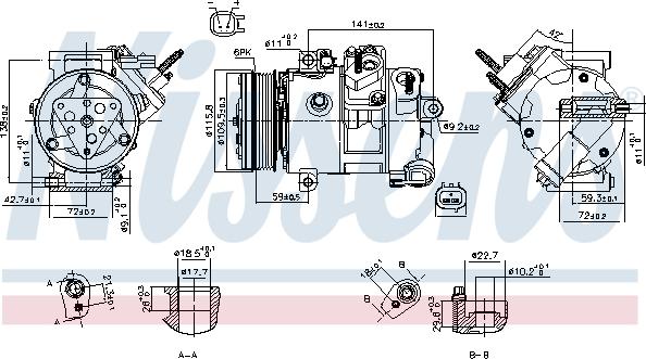 Nissens 890772 - Compressore, Climatizzatore autozon.pro