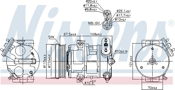 Nissens 89100 - Compressore, Climatizzatore autozon.pro