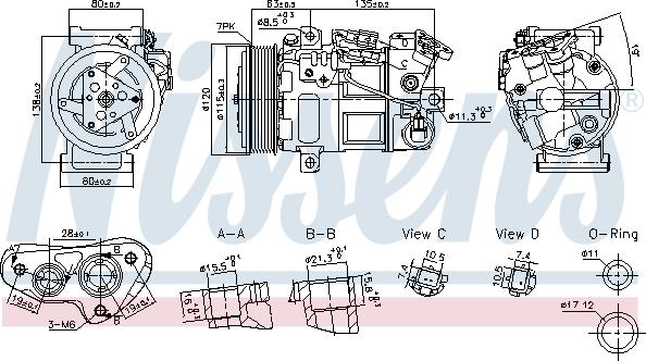 Nissens 891017 - Compressore, Climatizzatore autozon.pro