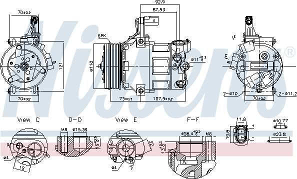 Nissens 891034 - Compressore, Climatizzatore autozon.pro