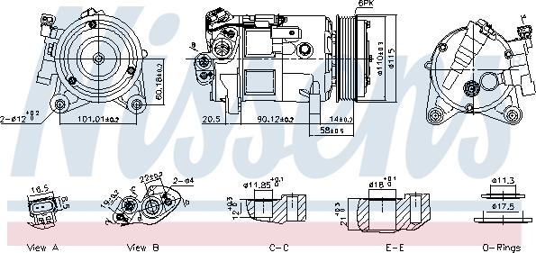 Nissens 891038 - Compressore, Climatizzatore autozon.pro