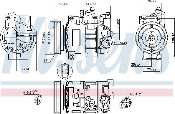 Nissens 89111 - Compressore, Climatizzatore autozon.pro