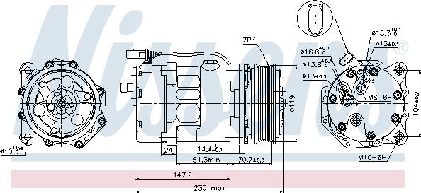 Nissens 89117 - Compressore, Climatizzatore autozon.pro