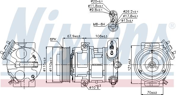 Nissens 89126 - Compressore, Climatizzatore autozon.pro