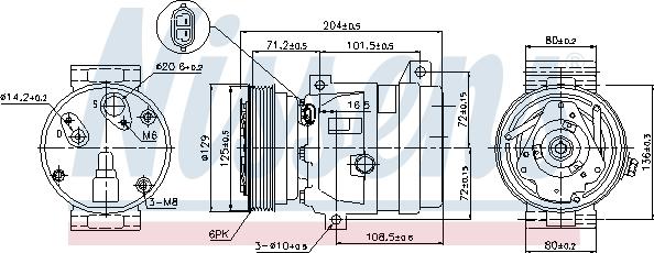 Nissens 89121 - Compressore, Climatizzatore autozon.pro