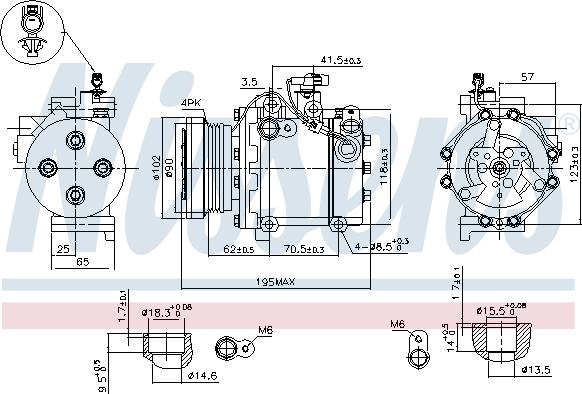 Nissens 89349 - Compressore, Climatizzatore autozon.pro