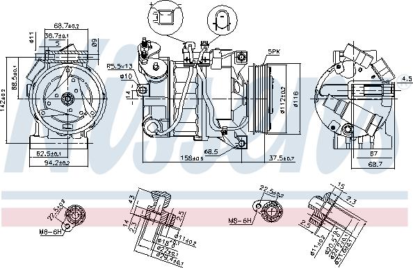 Nissens 89350 - Compressore, Climatizzatore autozon.pro