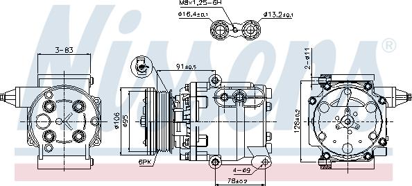 Nissens 89358 - Compressore, Climatizzatore autozon.pro