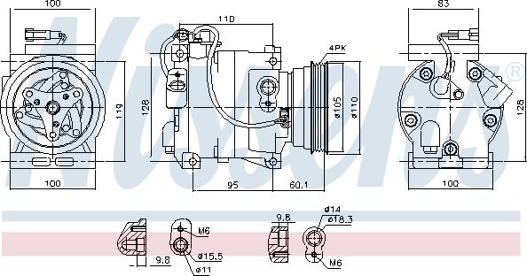 Nissens 89364 - Compressore, Climatizzatore autozon.pro