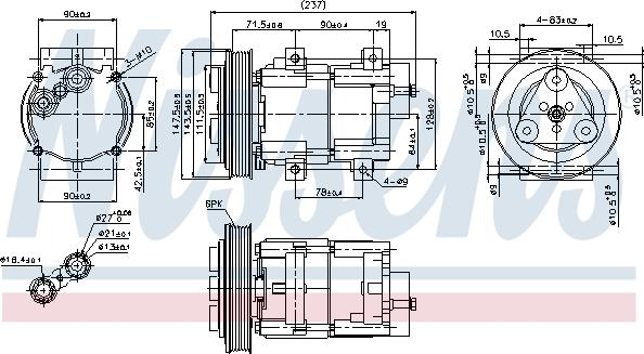 Nissens 89251 - Compressore, Climatizzatore autozon.pro