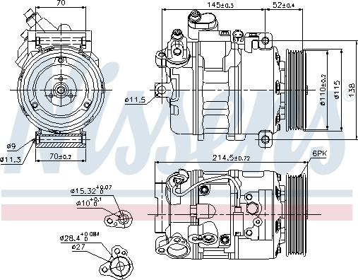 Nissens 89214 - Compressore, Climatizzatore autozon.pro