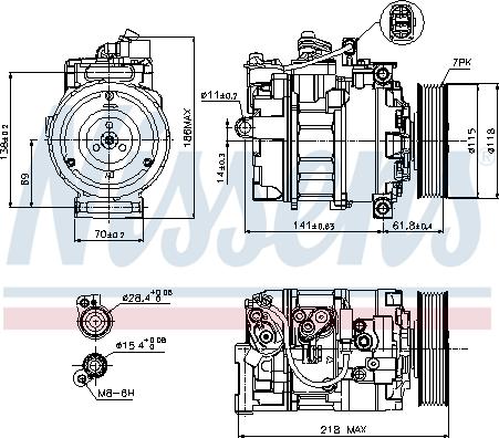 Nissens 89210 - Compressore, Climatizzatore autozon.pro