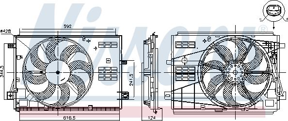 Nissens 85973 - Ventola, Raffreddamento motore autozon.pro