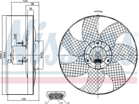 Nissens 85542 - Ventola, Raffreddamento motore autozon.pro