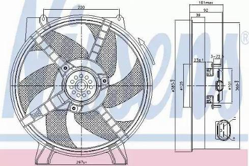 Nissens 85500 - Ventola, Raffreddamento motore autozon.pro