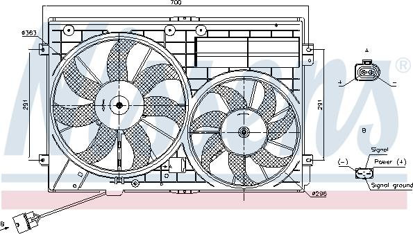 Nissens 85643 - Ventola, Raffreddamento motore autozon.pro