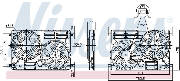 Nissens 850096 - Ventola, Raffreddamento motore autozon.pro