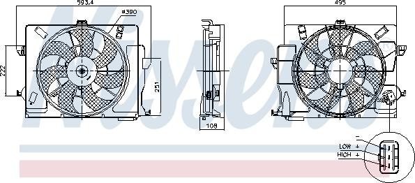 Nissens 850049 - Ventola, Raffreddamento motore autozon.pro