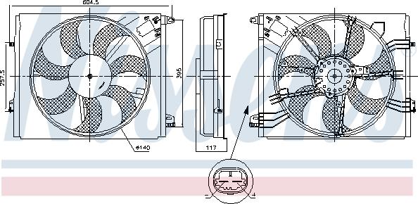 Nissens 850050 - Ventola, Raffreddamento motore autozon.pro