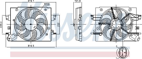 Nissens 850064 - Ventola, Raffreddamento motore autozon.pro