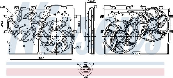 Nissens 850004 - Ventola, Raffreddamento motore autozon.pro