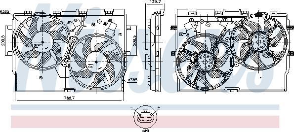 Nissens 850005 - Ventola, Raffreddamento motore autozon.pro