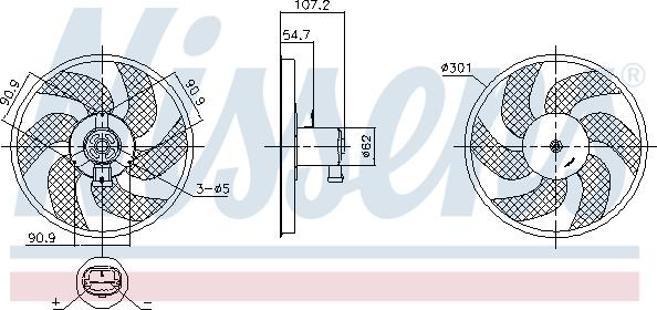 Nissens 850084 - Ventola, Raffreddamento motore autozon.pro