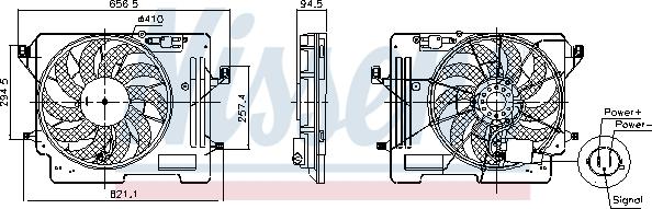 Nissens 850080 - Ventola, Raffreddamento motore autozon.pro