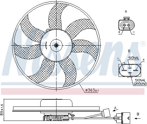 Nissens 850021 - Ventola, Raffreddamento motore autozon.pro