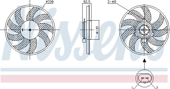 Nissens 850105 - Ventola, Raffreddamento motore autozon.pro