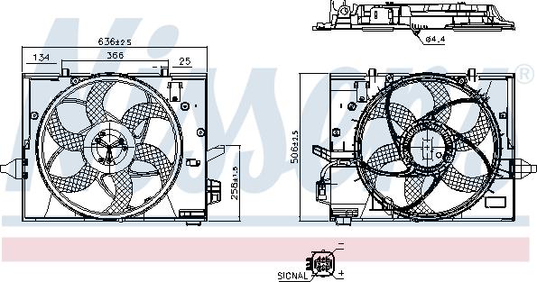 Nissens 850126 - Ventola, Raffreddamento motore autozon.pro