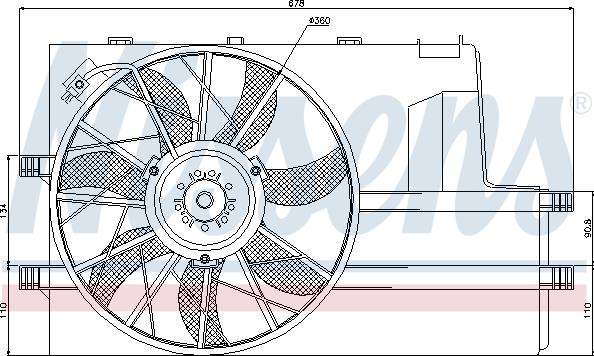 Nissens 85078 - Ventola, Raffreddamento motore autozon.pro