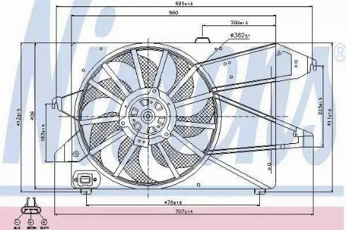 Nissens 85505 - Ventola, Raffreddamento motore autozon.pro