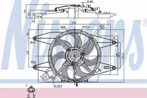 Nissens 85107 - Ventola, Raffreddamento motore autozon.pro