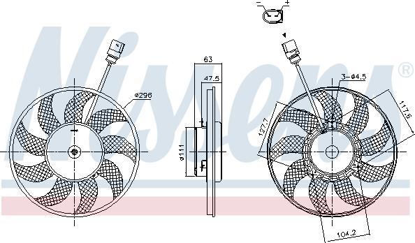 Nissens 85866 - Ventola, Raffreddamento motore autozon.pro