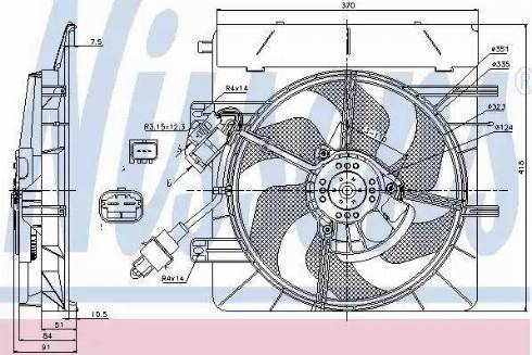 Nissens 85307 - Ventola, Raffreddamento motore autozon.pro