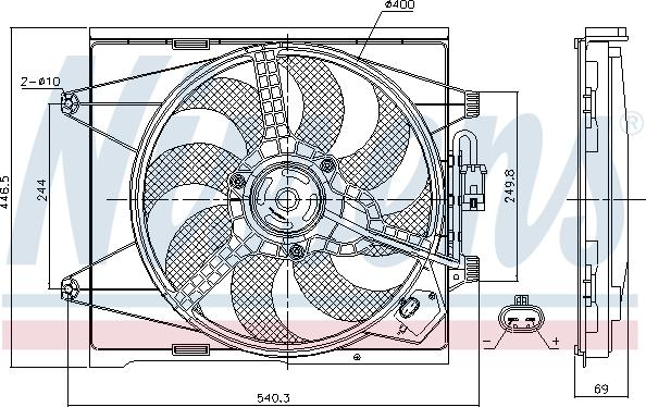 Nissens 85744 - Ventola, Raffreddamento motore autozon.pro