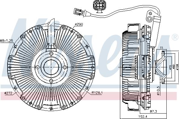 Nissens 86159 - Giunto di collegamento, Ventilatore radiatore autozon.pro