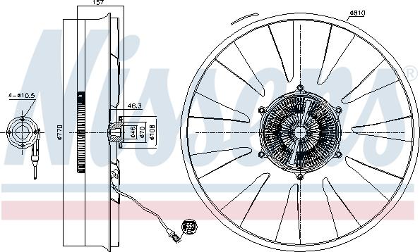 Nissens 86216 - Giunto di collegamento, Ventilatore radiatore autozon.pro