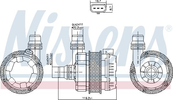 Nissens 831351 - Pompa acqua autozon.pro