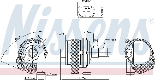 Nissens 831378 - Pompa acqua ausiliaria autozon.pro