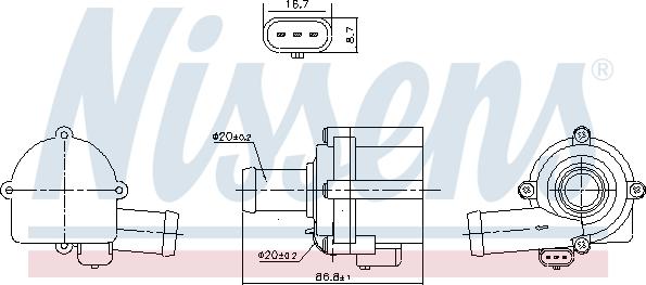 Nissens 832152 - Pompa acqua autozon.pro