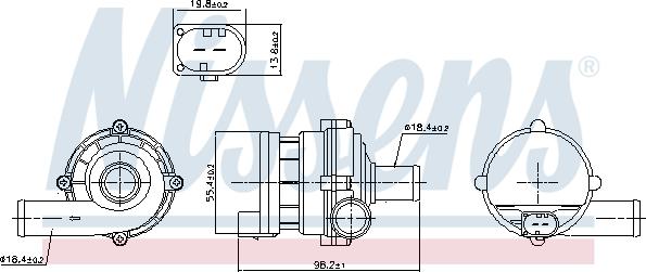 Nissens 832169 - Pompa acqua ausiliaria autozon.pro