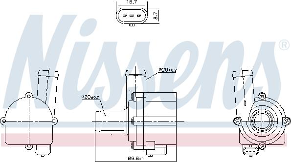 Nissens 832121 - Pompa acqua autozon.pro